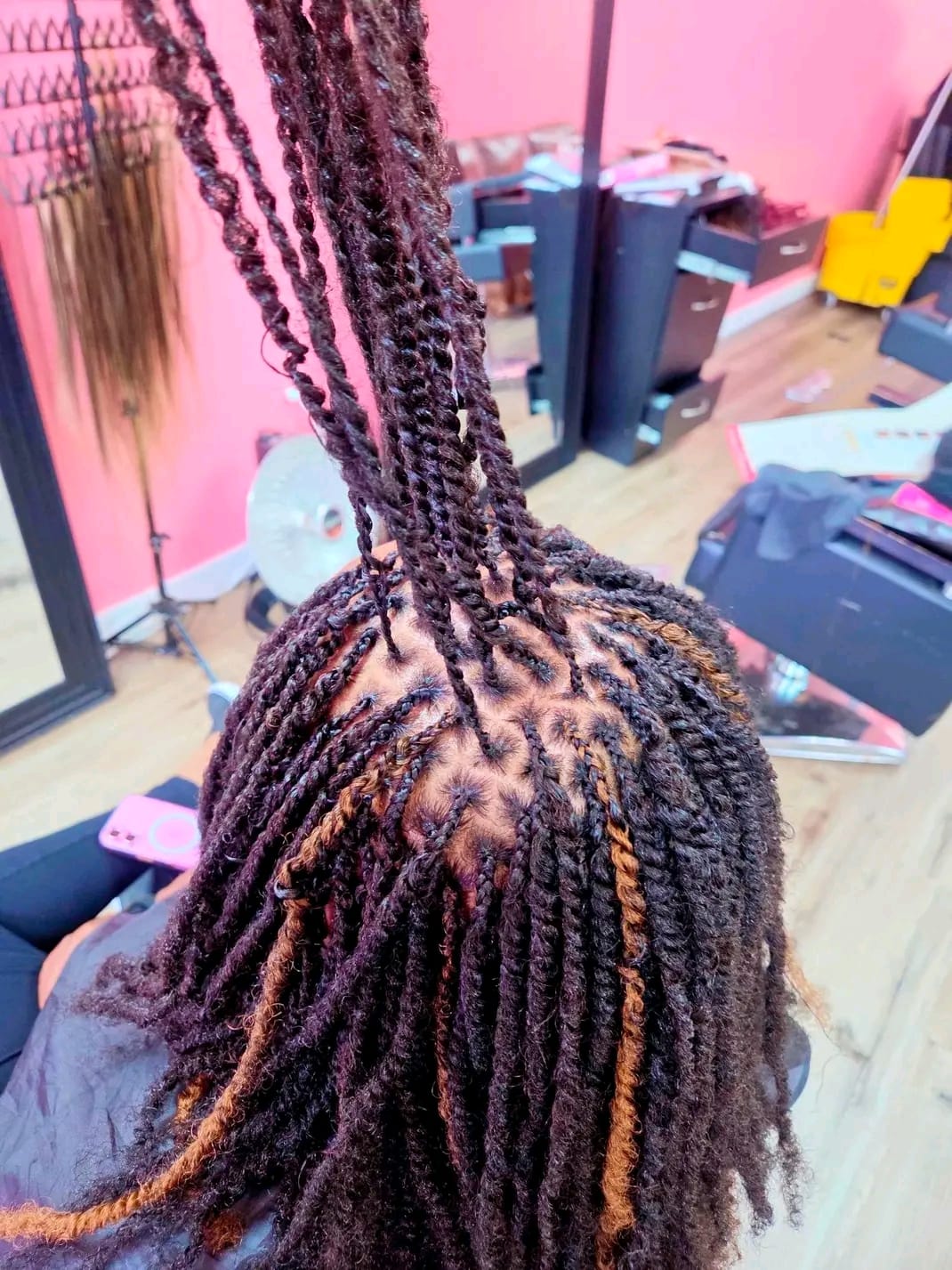 Kinky Twists with Highlights - Afro Magic Braiding Hair