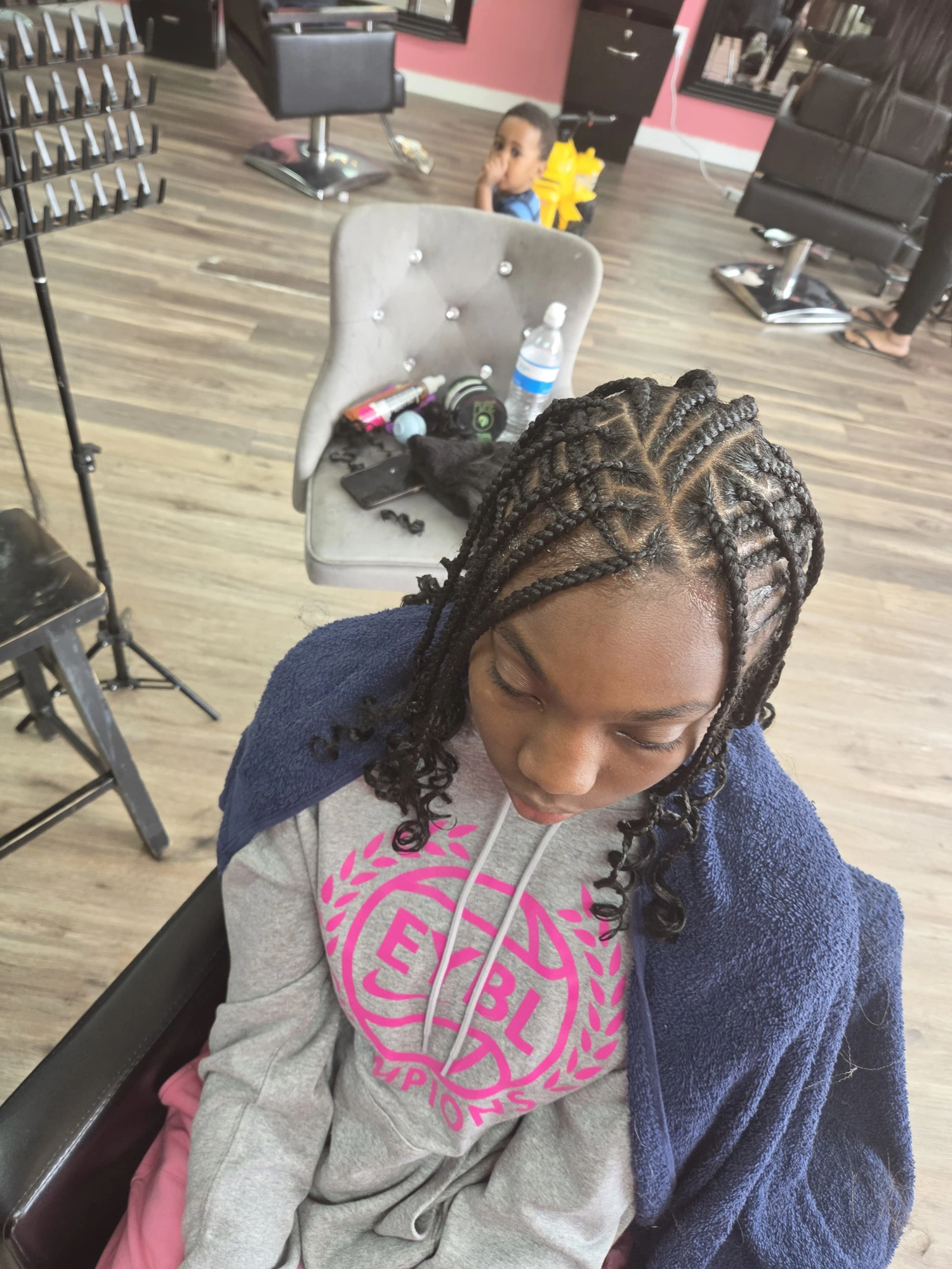 Fulani Braids Shoulder Length with Curly Ends - Afro Magic Braiding Hair