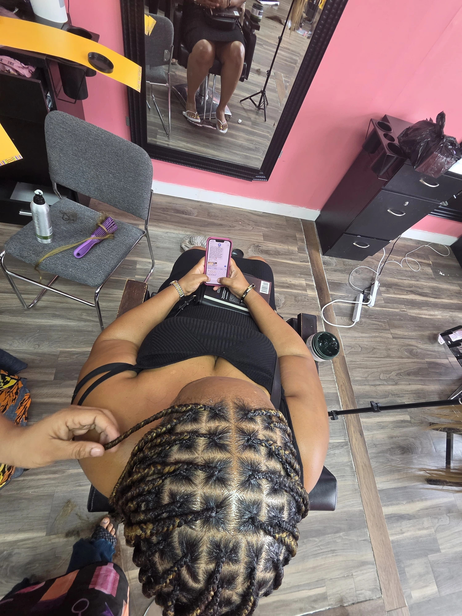 Knotless Braids Waist Length Gold Ombre - Afro Magic Braiding Hair