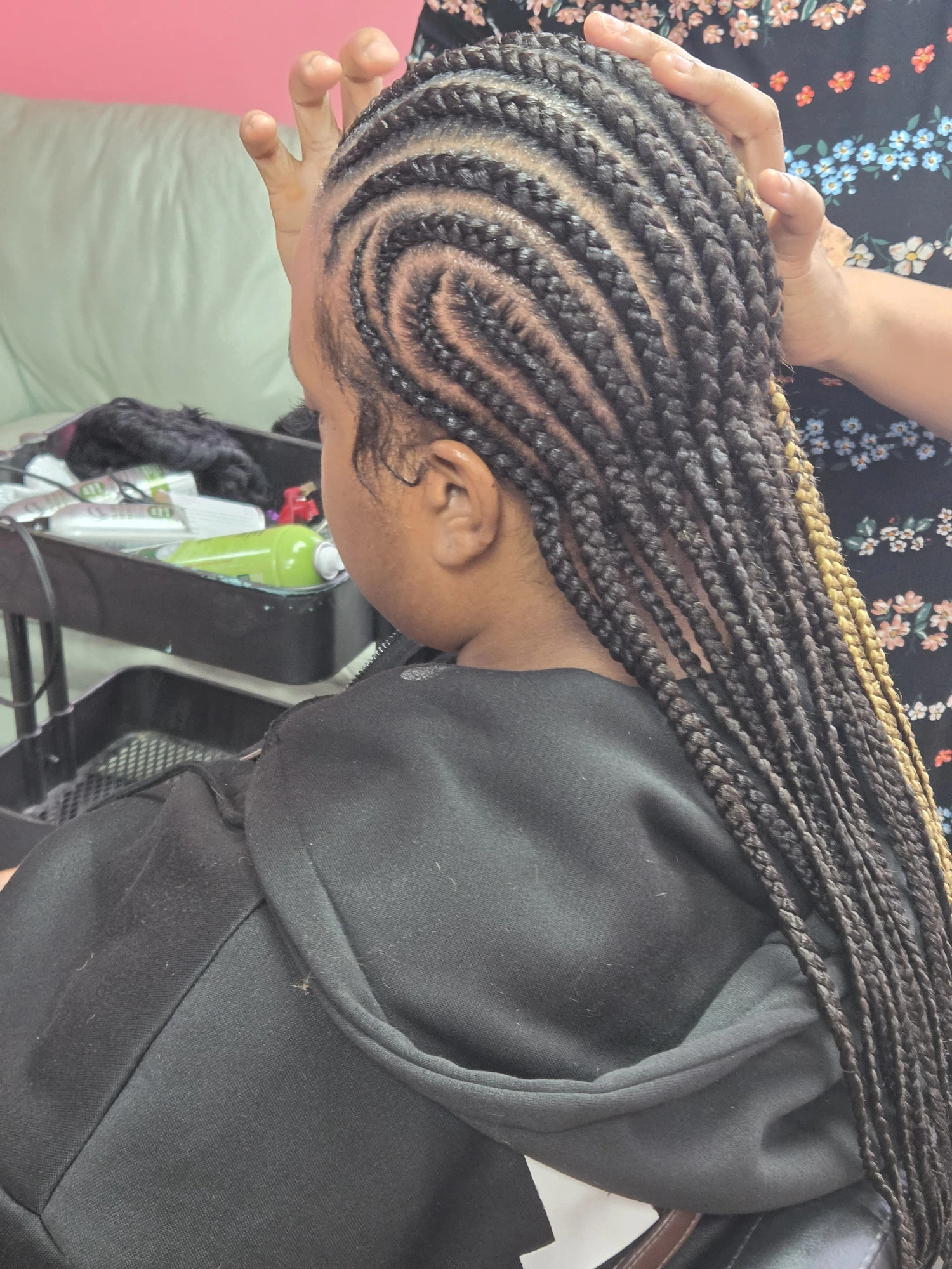 Lemonade Braids Two Tone Back View - Afro Magic Braiding Hair