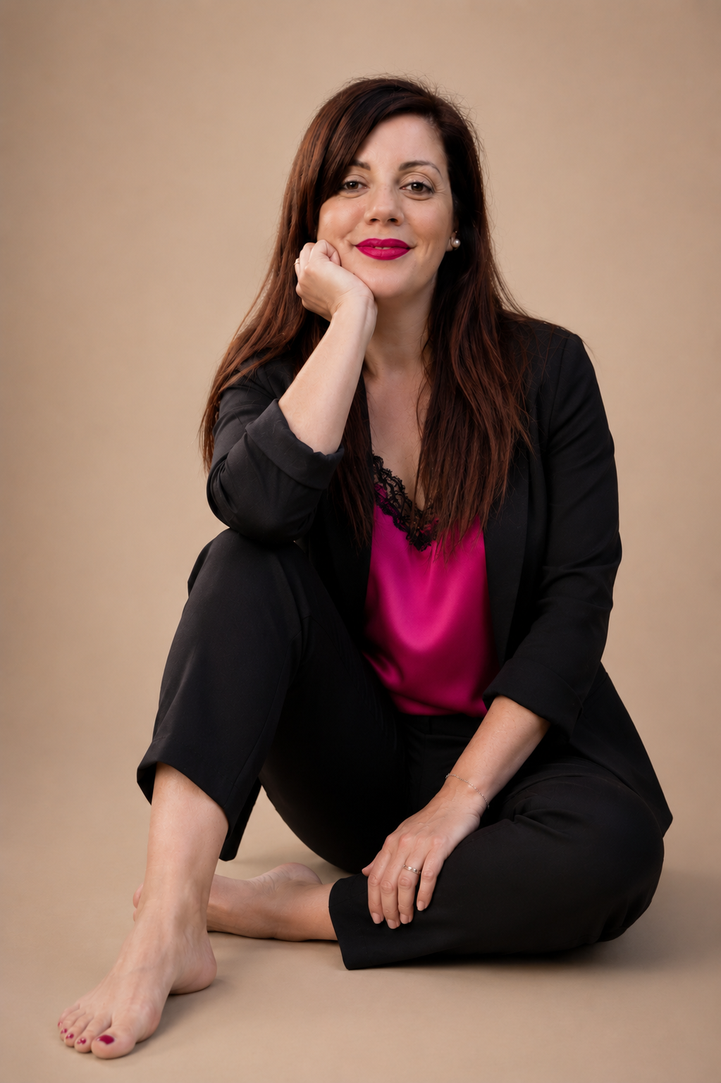 Teresa Vilardo con un bambino
