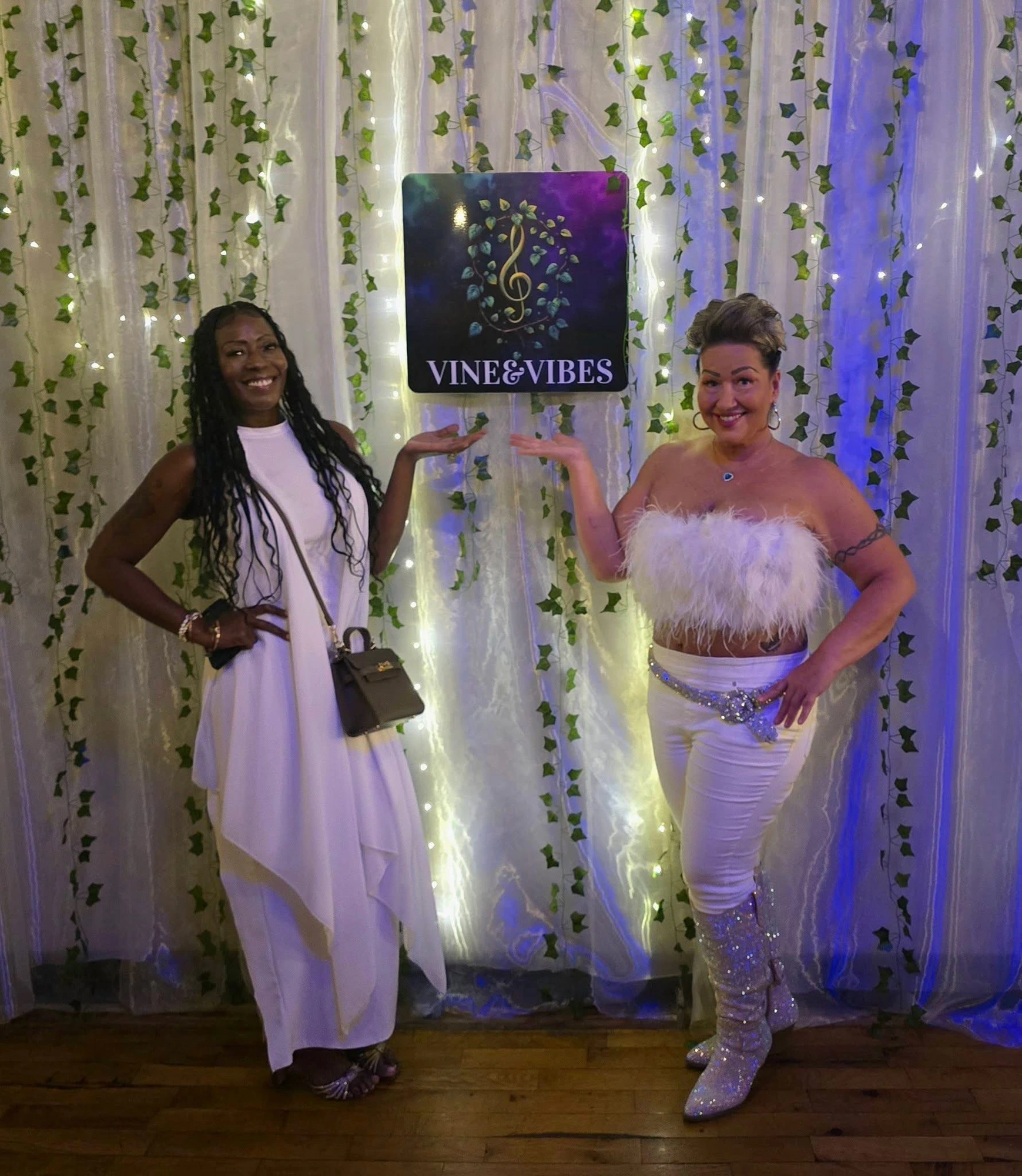 Vine & Vibes signage moment