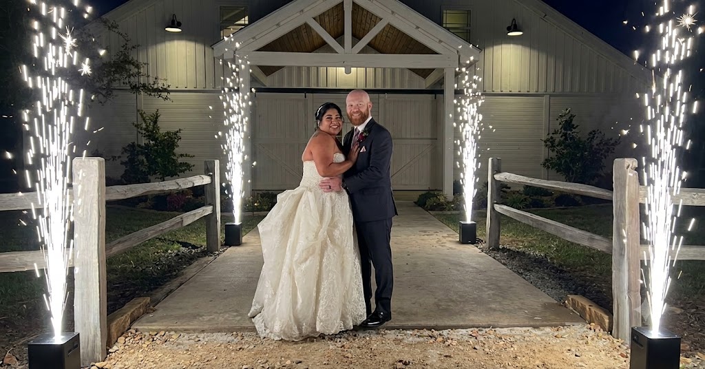 Bride and groom sparkler send-off at a Pro DJ's wedding