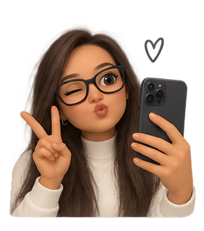 Memoji di Evi con smartphone per un selfie