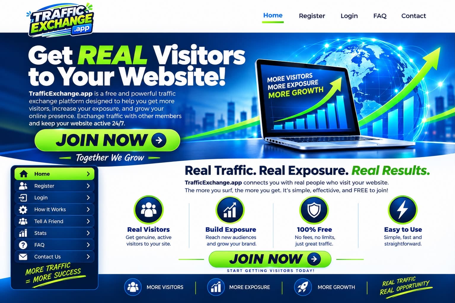 TrafficExchange.app — get real visitors to your website