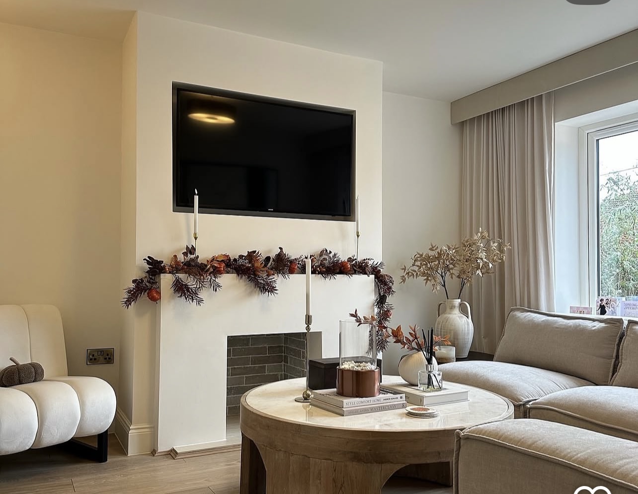 Living Room, TV Wall & Fireplace, after, by FIX & FINISH Dublin