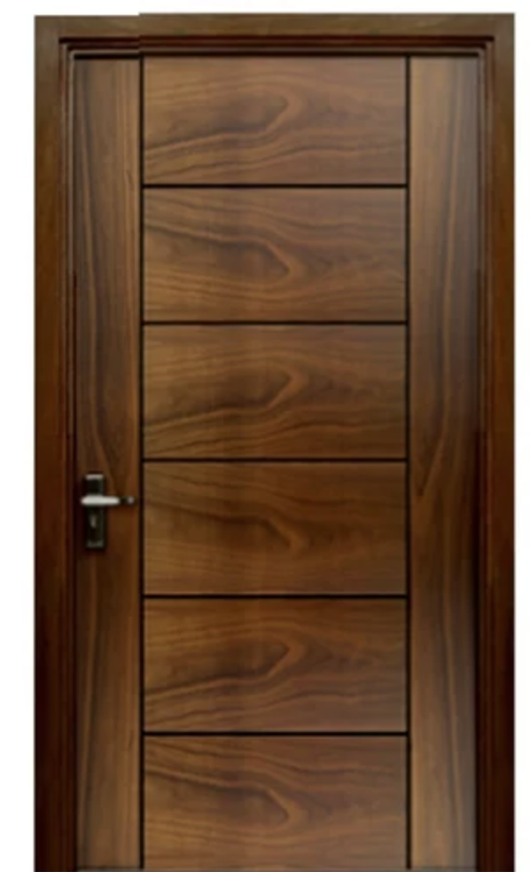 Walnut 6-Panel Interior Door
