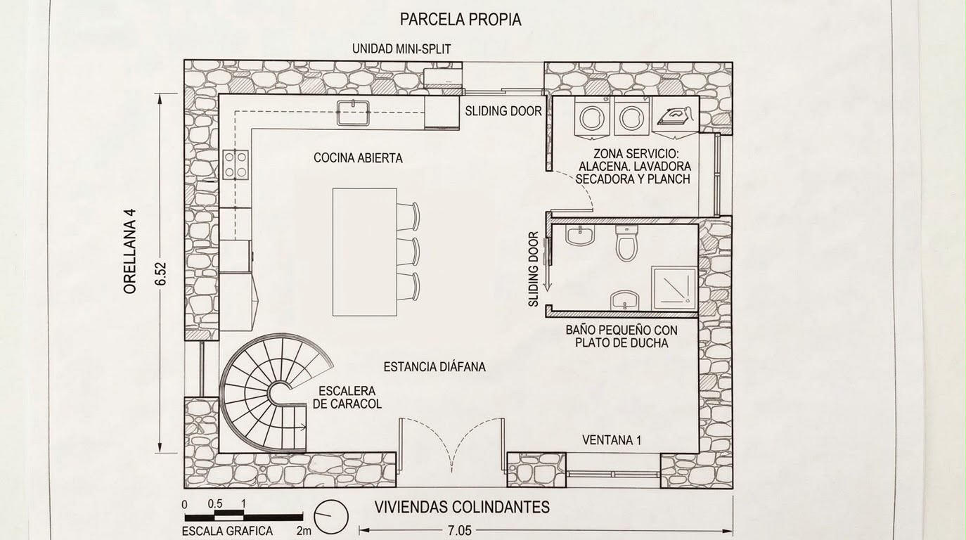 Rehabilitación · Casa tradicional asturiana (Ribadesella) — Propuesta 1