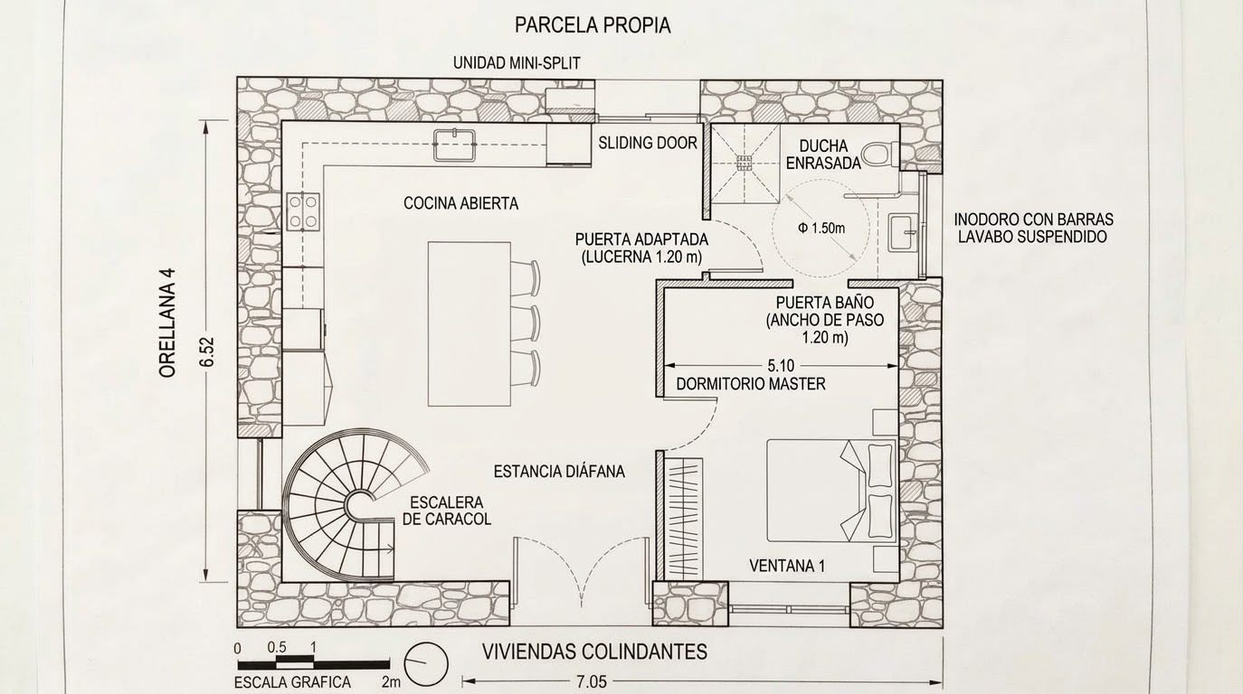Rehabilitación · Casa tradicional asturiana (Ribadesella) — Propuesta 2