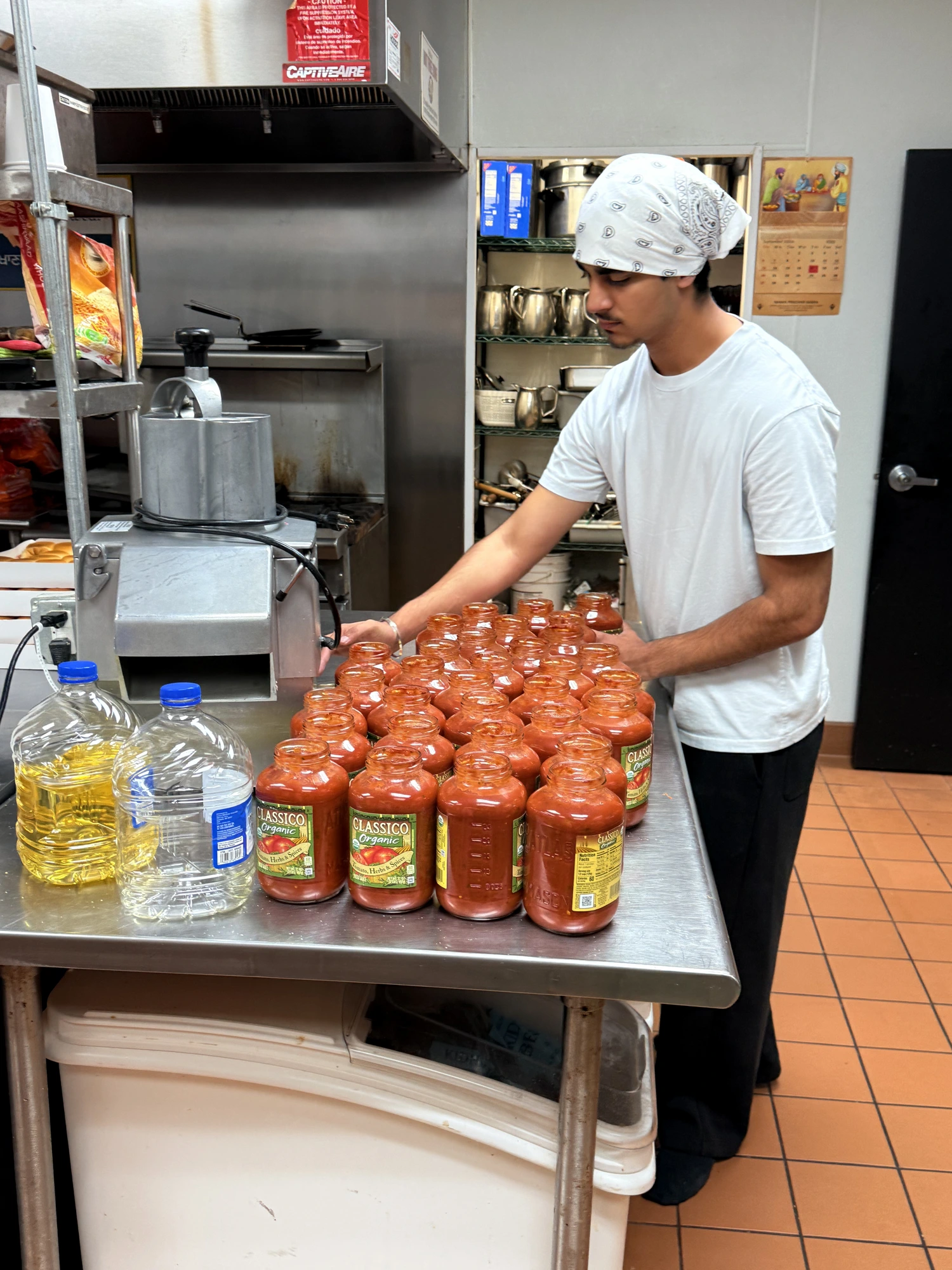 Community kitchen service, preparing meals for the community