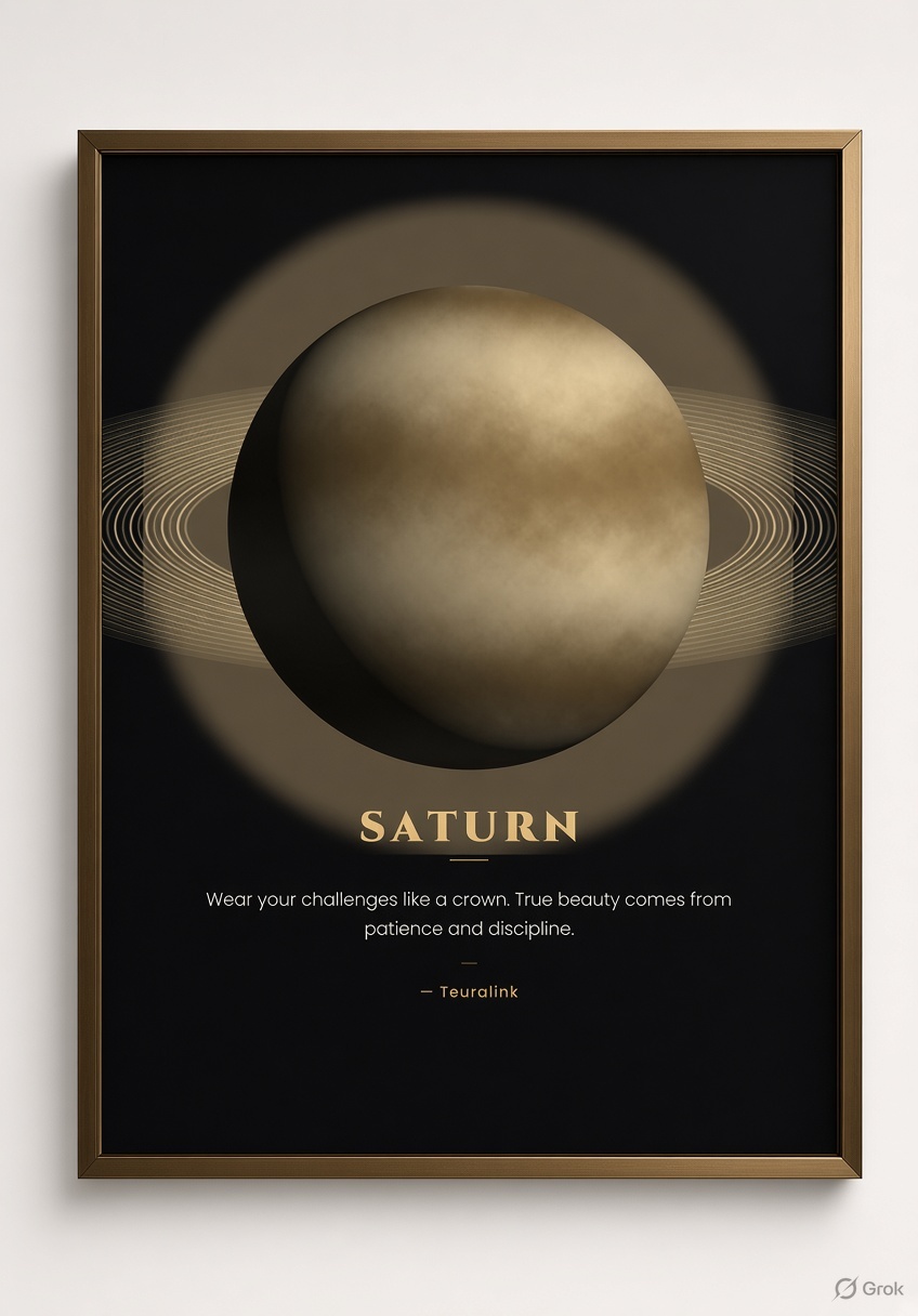 Teuralink Saturn framed print