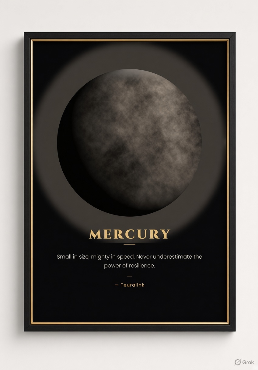 Teuralink Mercury framed print