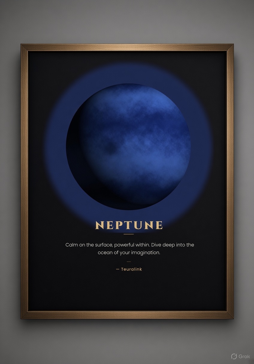 Teuralink Neptune framed print