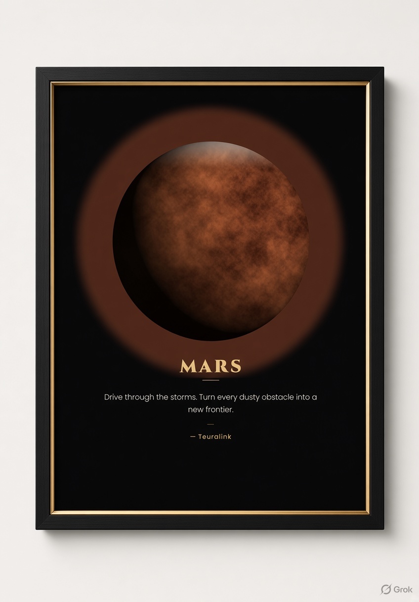 Teuralink Mars framed print