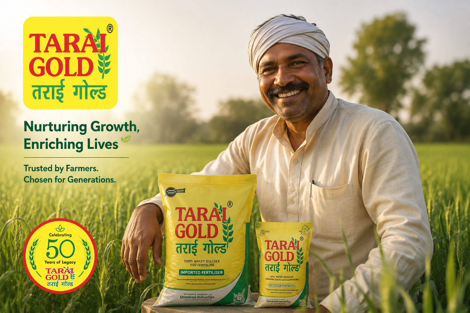 Taraigold — Nurturing Growth, Enriching Lives · Trusted by Farmers, Chosen for Generations