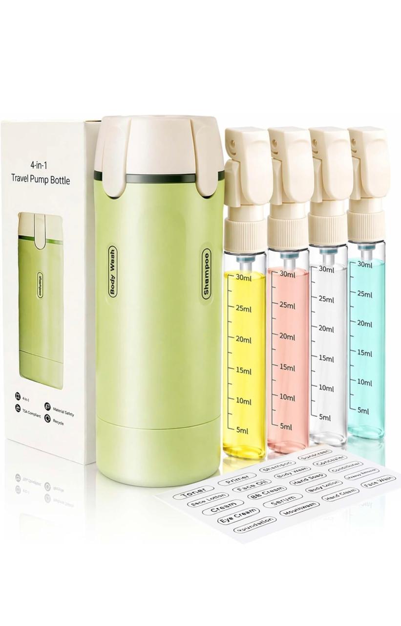 Conohisco 4-in-1 Travel Dispenser Bottle