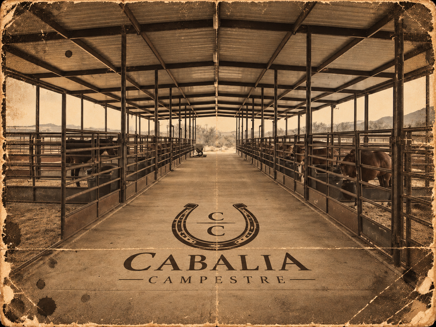 Área de caballerizas techadas del fraccionamiento Cabalia