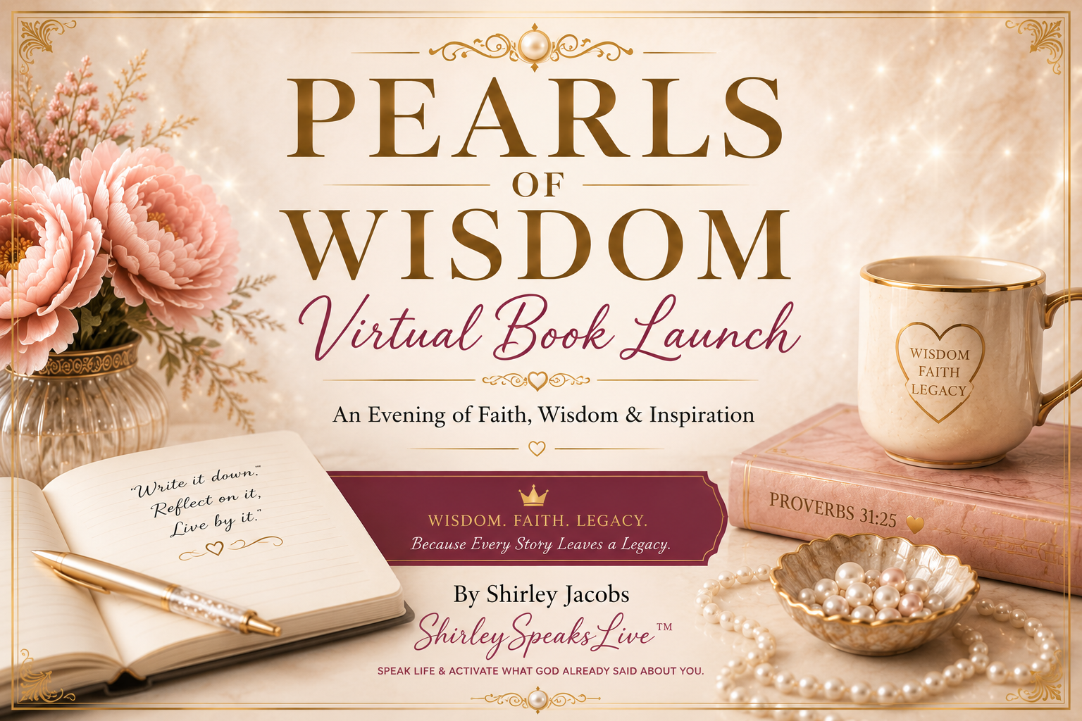 Pearls of Wisdom General Admission Zoom Background